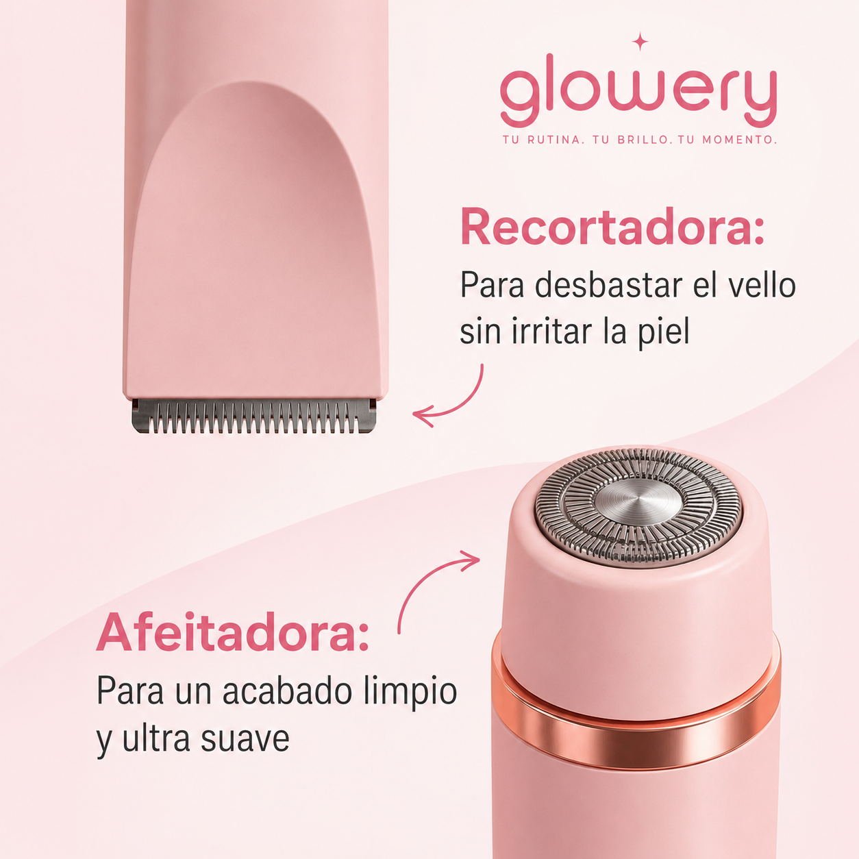 Maquinilla 2 en 1 para Bikini y Cuerpo Glowery®