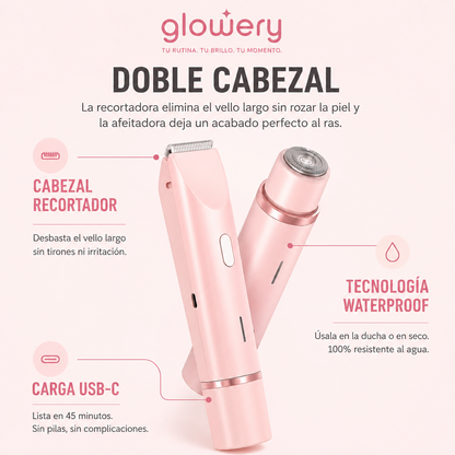 Maquinilla 2 en 1 para Bikini y Cuerpo Glowery®